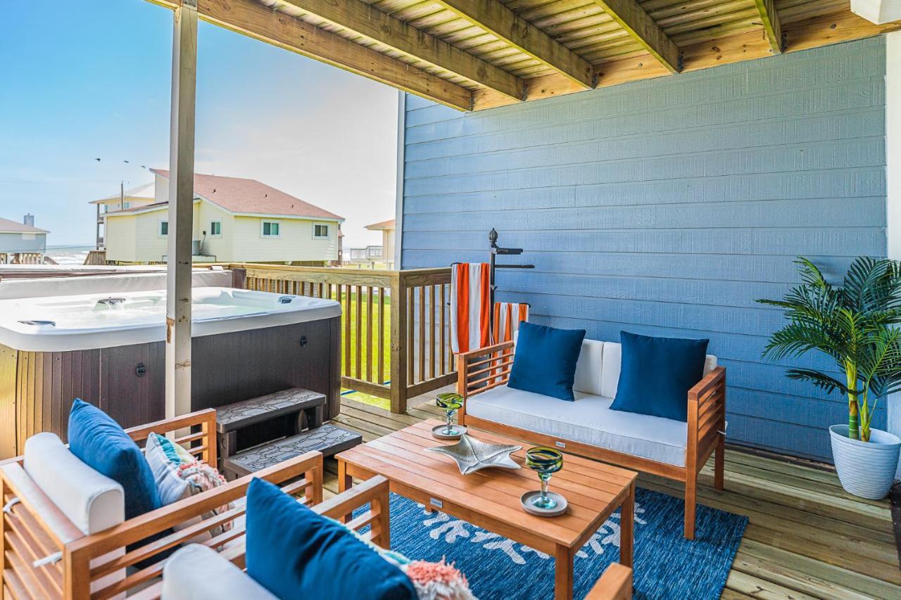 Hot Tub - Ocean Views - Steps To Private Beach - Quiet Location กาลเวสตัน ภายนอก รูปภาพ